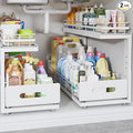 Under Sink Organizer Upgrade To Professional Rails, 2-Tier Dual Pull Out by UnderSinkOrganizer