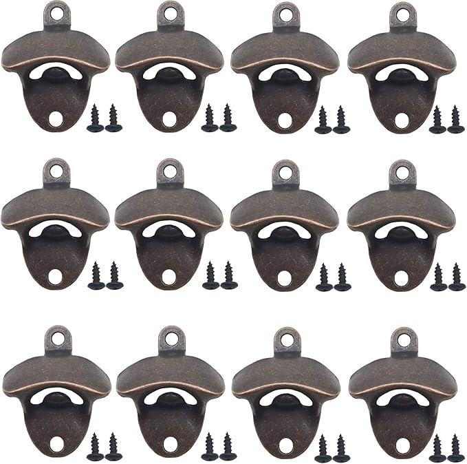 RONYOUNG 12PCS Wall Mounted Bottle Opener Vintage Beer Bottle Opener Suitable by Unknown