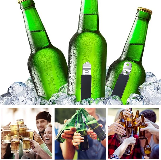 3 Pieces Magnetic Bottle Openers Can Opener Classic Beer Opener Stainless Steel - Image 5