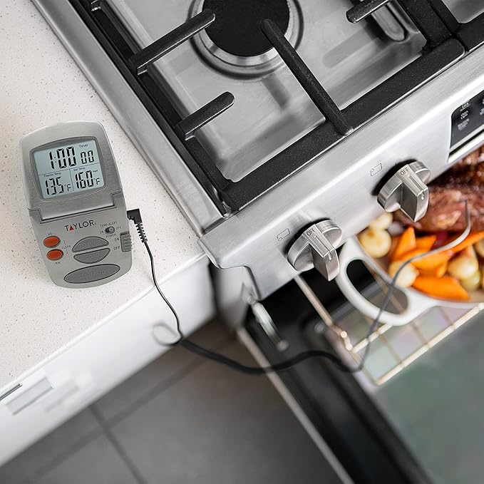 Taylor Programmable Instant-Read Wired Probe Digital Meat Thermometer, - Image 6