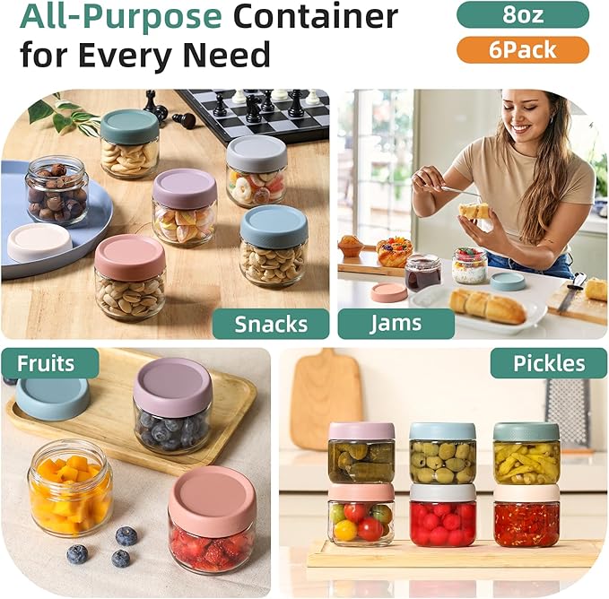 NETANY 6-pack 8oz Glass jars - Image 7