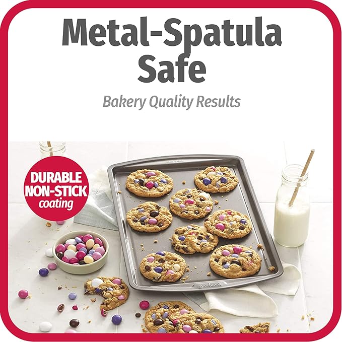 GoodCook Everyday Nonstick Carbon Steel 13” x 9” Baking Sheet Set, 3 Pack – - Image 5