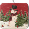 Christmas Snowman Dish Drying Mat by Aytipun