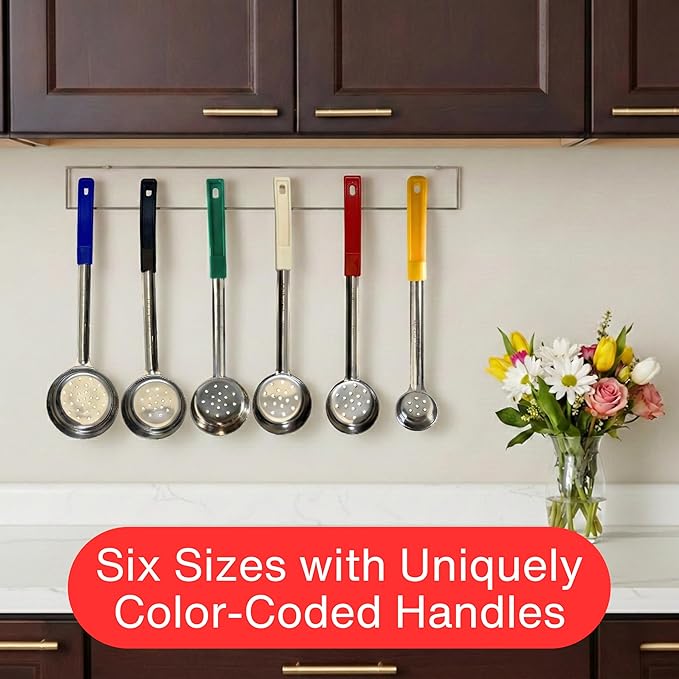 3 Ounce Slotted Stainless Steel Portion Control Ladle Spoon - Image 5