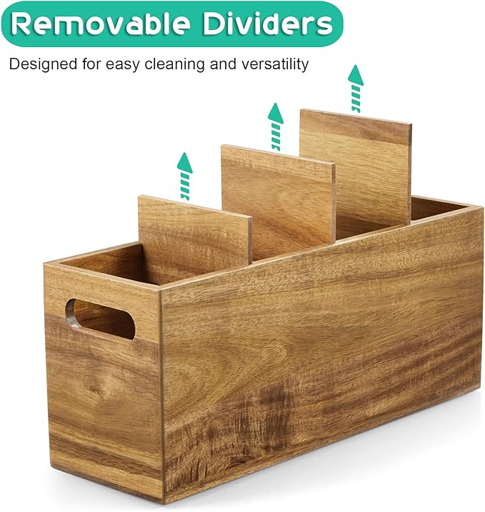 ALELION Acacia Wood Utensil Holder - Image 2