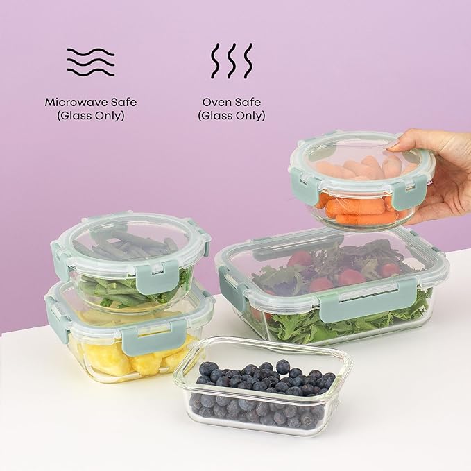 JoyJolt 24pc Borosilicate Glass Storage Containers - Image 7