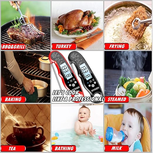 Instant Read Digital Meat Thermometer Waterproof Kitchen Cooking Food - Image 7