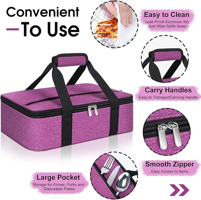 Insulated Casserole Carrier, Portable Casserole Carrier - Image 3