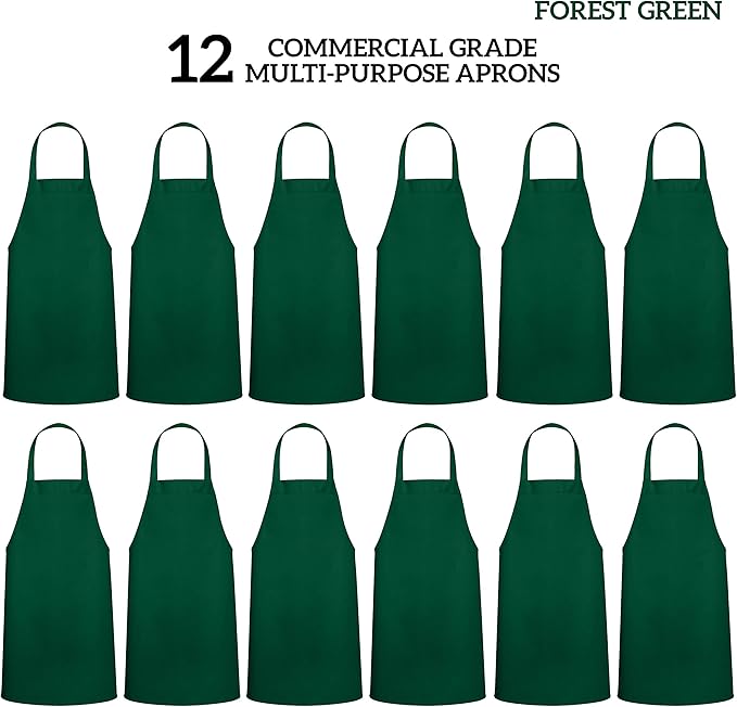 GREEN LIFESTYLE 12 Pack Professional Chef Apron – Grilling Aprons - Image 3