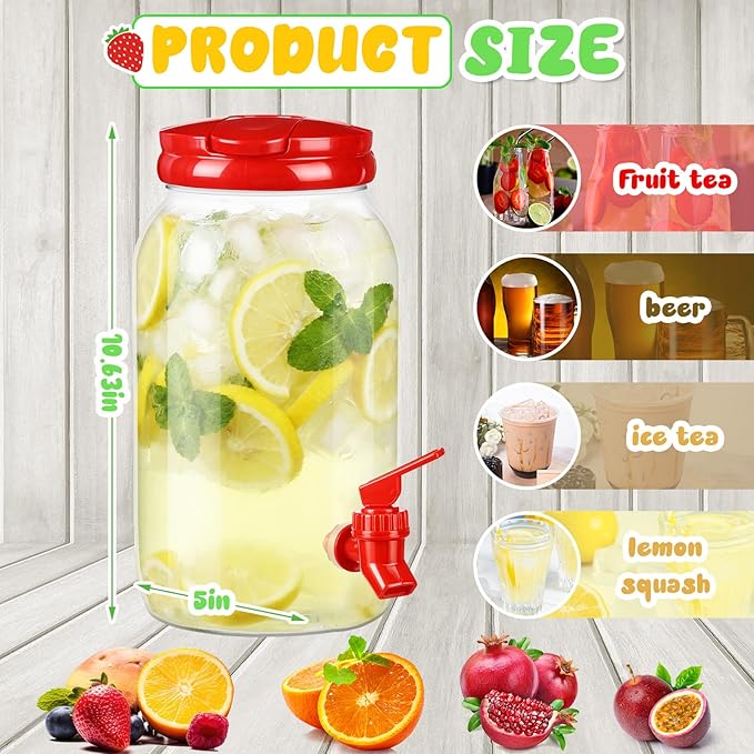 Havawish 2 Pcs 1 Gallon Plastic Beverage Dispenser - Image 3