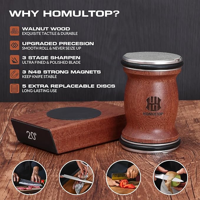 Rolling Knife Sharpener Kit, Kitchen Knife Sharpener - Image 3
