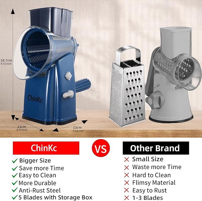 Upgrade Rotary Cheese Grater Shredder - Image 2