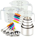 Measuring Cups and Spoons Set 13 Piece. Includes 10 Stainless Steel Measuring by CONTROLKITCHEN
