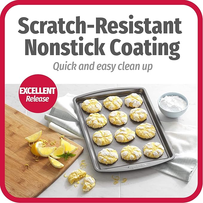 GoodCook Everyday Nonstick Carbon Steel 13” x 9” Baking Sheet Set, 3 Pack – - Image 3