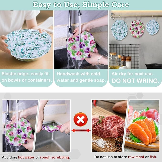 5-Size Reusable Beeswax Bowl Covers - Image 6