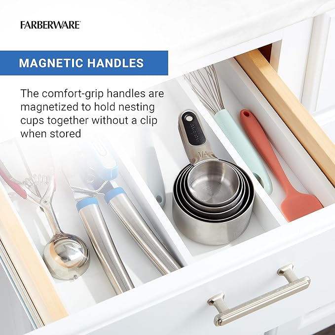 Farberware Professional Set of 5 Stainless Steel Measuring Cups, Precision and - Image 4