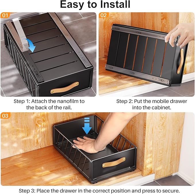 Pull out Cabinet Organizer, Heavy Duty Slide out Pantry Shelves Drawer Storage - Image 7