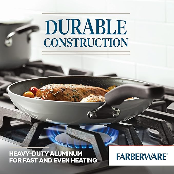 Farberware Cookstart DiamondMax Nonstick Frying Pans/Skillet Set, Dishwasher - Image 4