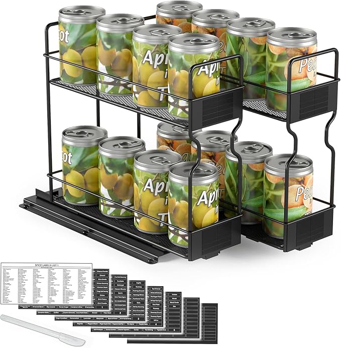 SpaceAid Pull Out Spice Rack Organizer by SpaceAid