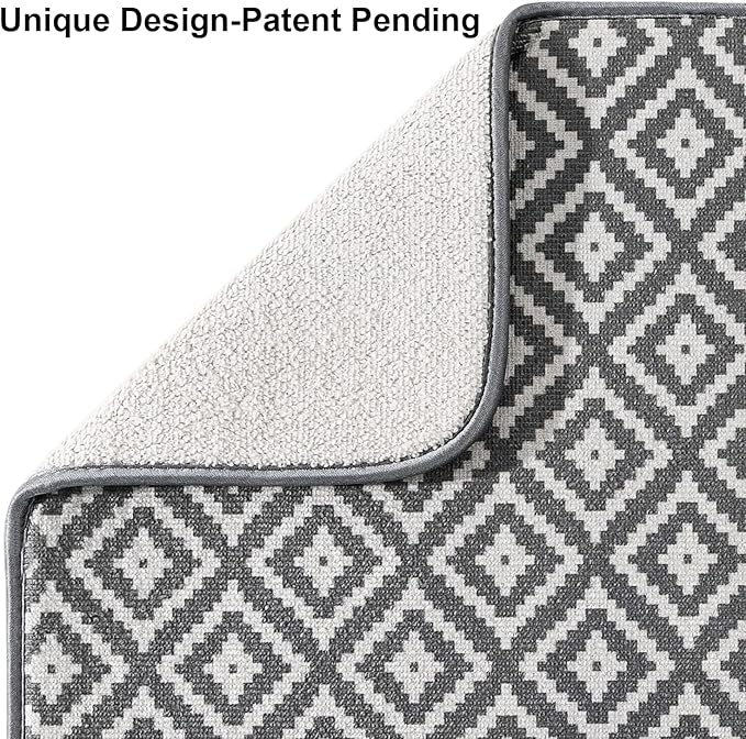 Dish Drying Mat for Kitchen 2 Pack, Ultra Absorbent Microfiber Dishes Drainer - Image 3