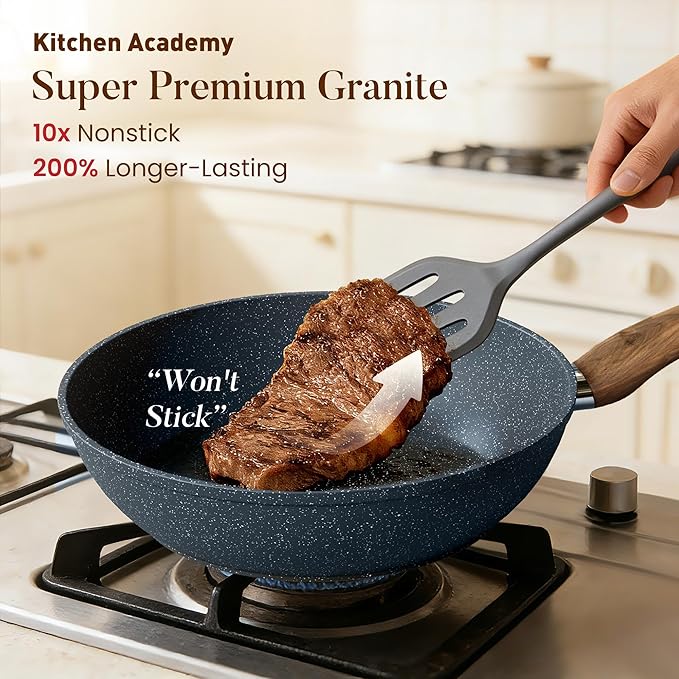 Kitchen Academy Pots and Pans Set Non Stick - Image 2