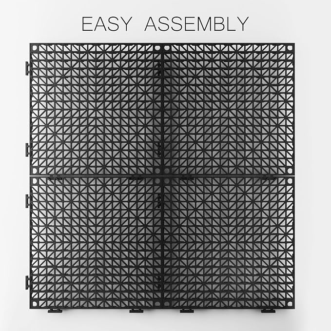 Tioncy 4 Pcs Bar Countertop Supplies Interlocking Mats 12 x 12 Inch Rubber - Image 4