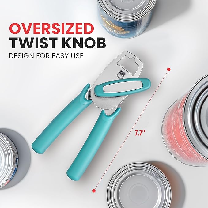 Zulay Kitchen Heavy Duty Stainless Steel Manual Can Opener – Ergonomic Soft - Image 2