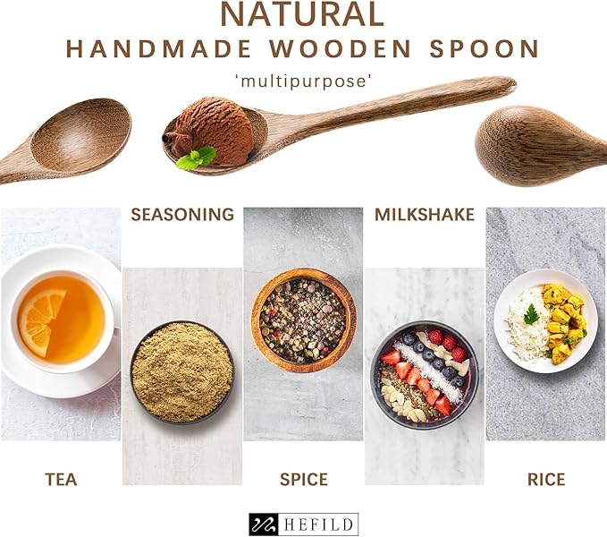 2 PCS Wooden Spoons for Honey, 6.7 inch Small Wooden Spoons - Image 5