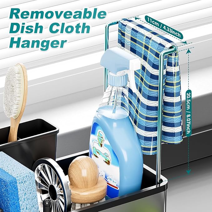 Ewaiira Stainless Steel Sink Caddy, Sponge Holder - Image 7