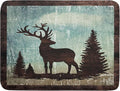 Giwawa Retro Deer Forest Cabin Silhouette Dish Drying Mat Countertop 18x24 Fall by Giwawa