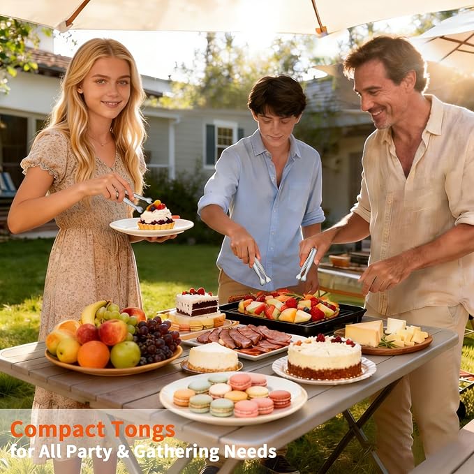 12 PCS Heart-Shaped Small Serving Tongs, 4.3 Inch Mini Sugar Tongs Silver - Image 7