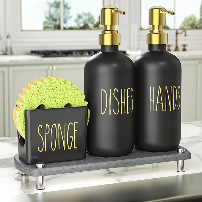 Cisily Kitchen Soap Dispenser Set Comes by CISILYHOMELIFE