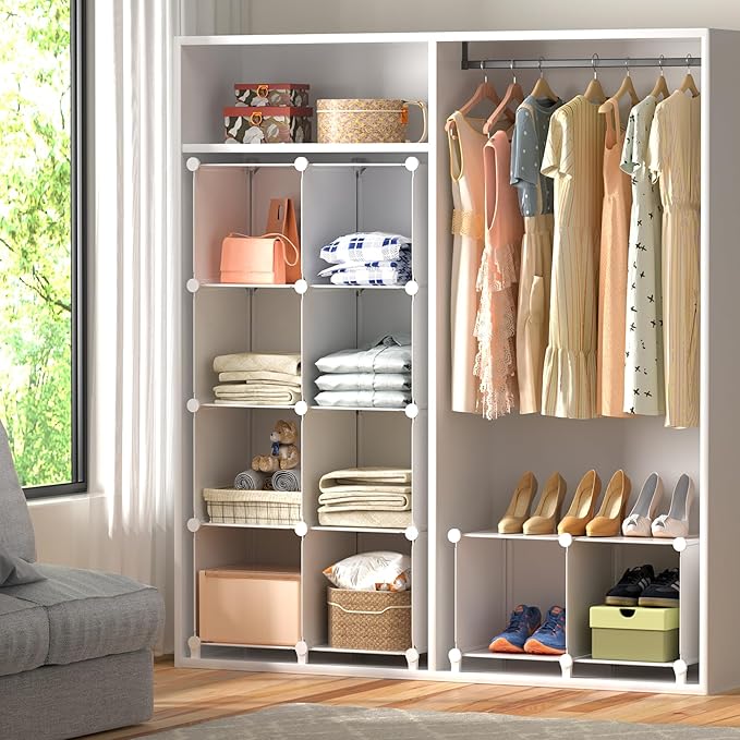 Neprock 16 Cubby Storage Organizer, Closet Clothes Storage Organizer, Cube - Image 4