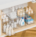 Yieach 4 Pack Under Sink Organizers and Storage, Two Tier Pull Out Cabinet by Yieach