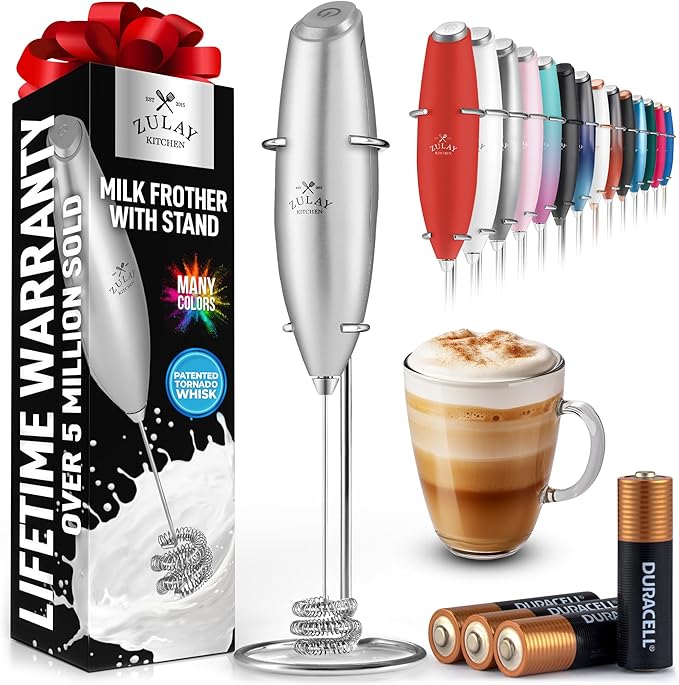 Zulay Kitchen Patented Tornado Triple Whisk Milk Frother by ZulayKitchen