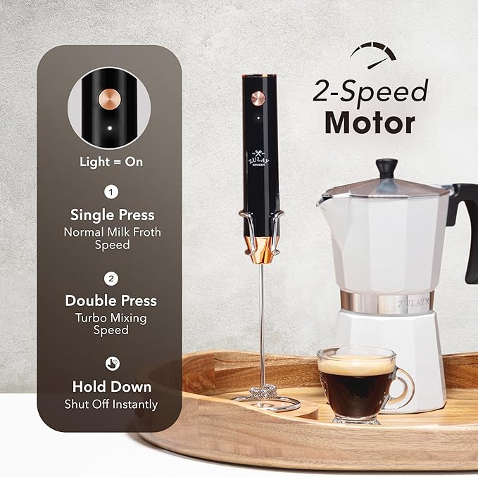 Zulay Kitchen Rechargeable Milk Frother Handheld - Image 4