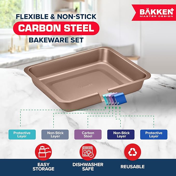 BAKKEN 6-Piece Kitchen Baking Pan Set - Image 3