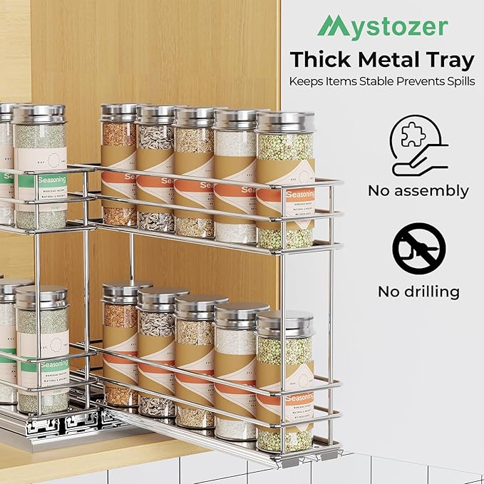 Mystozer Pull Out Spice Rack Organizer - Image 7