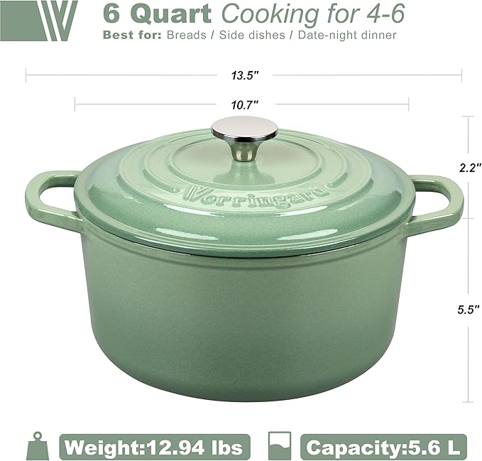 VORRINGARD Enameled Cast Iron Dutch Oven Pot - Image 2