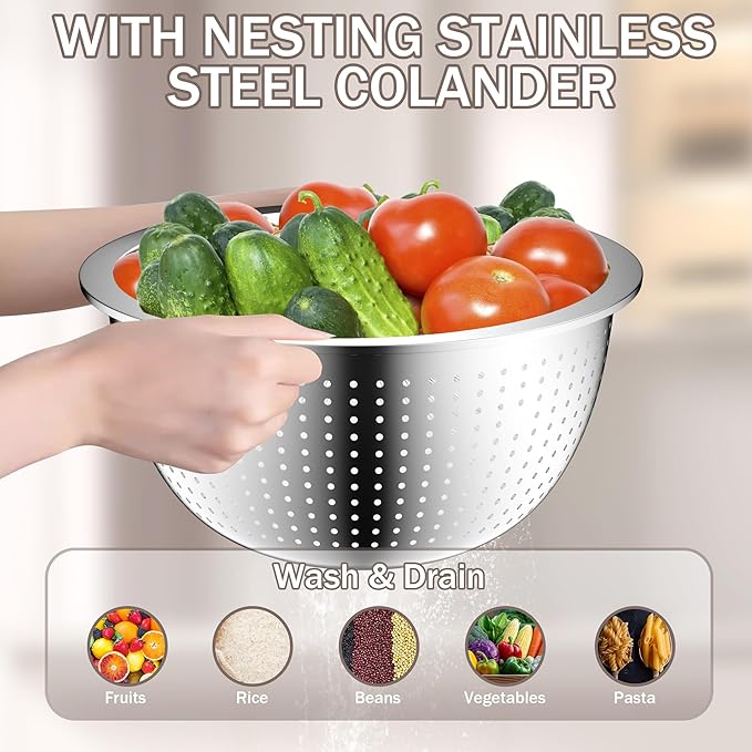 DUTZUN Stainles Steel Mixing Bowls - Image 4
