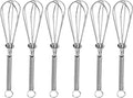 Anaeat 6 Pack Small Wire Whisks, Portable Stainless Steel Kitchen Tiny Whisk & by Anaeat