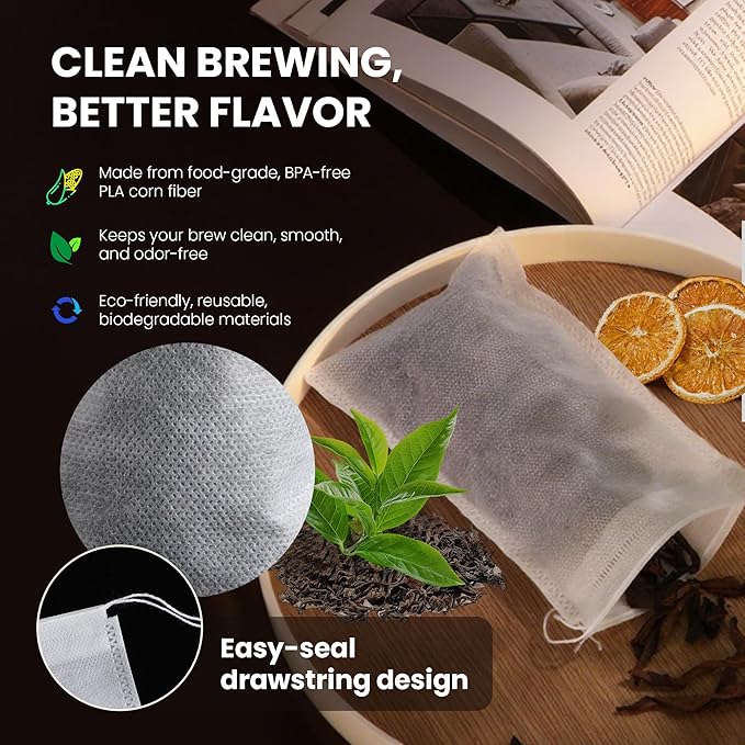 Cold Brew Bags, 8 * 12 Inch Fine Mesh Drawstring Pouches, Fits Mason Jars & - Image 7
