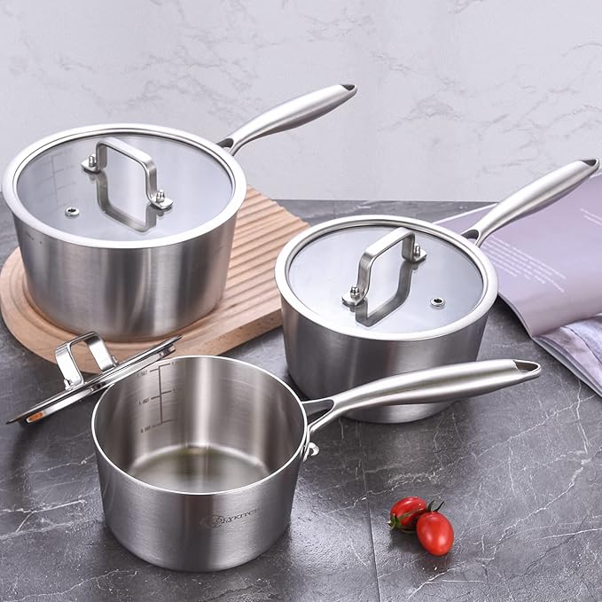 LOLYKITCH Tri-Ply Stainless Steel 2.5 QT Saucepan - Image 7