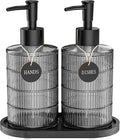 MASADI Soap Dispenser Set with Bamboo Tray, Dish and Hand Soap Lotion Dispenser by masadi