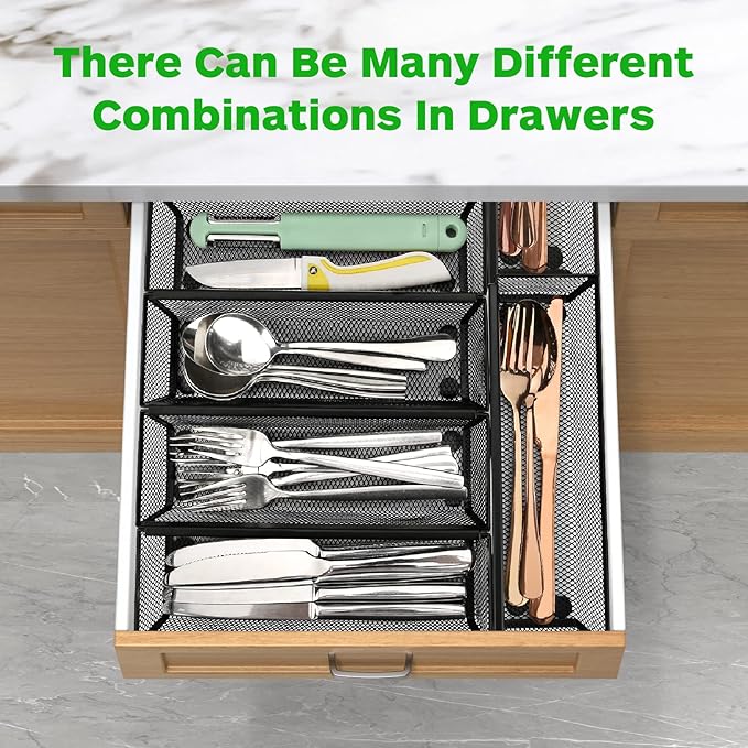 Smgmg Silverware Drawer Organizer, 6 Pack Utensil Organizer - Image 5