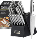 McCook® Knife Sets, German Stainless Steel Kitchen Knives Block Set by McCook
