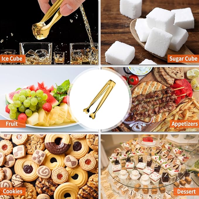 Serving Tongs, Anytrp 12-Packs Stainless Steel Sugar Tongs, 5.3inch Small Tong - Image 5