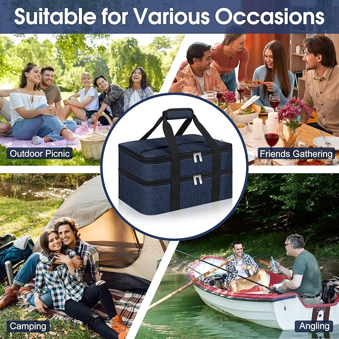 Double Insulated Casserole Carrier, Portable Casserole Carrier - Image 5