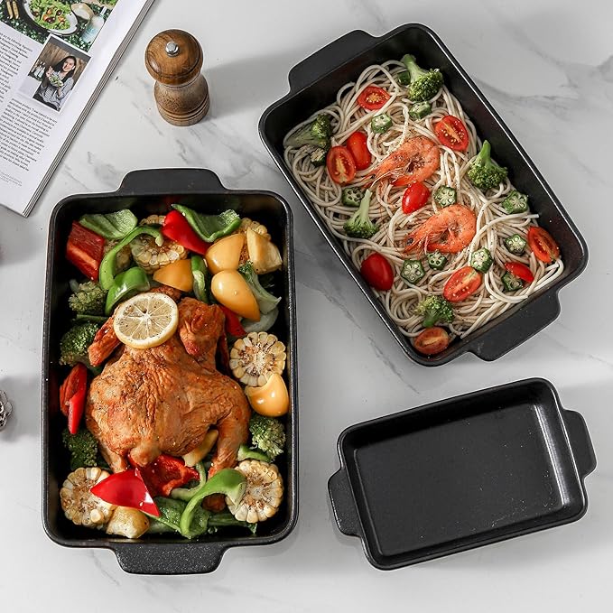 KOOV Bakeware Set, Ceramic Baking Dish, Rectangular Baking Pans Set, Casserole - Image 6