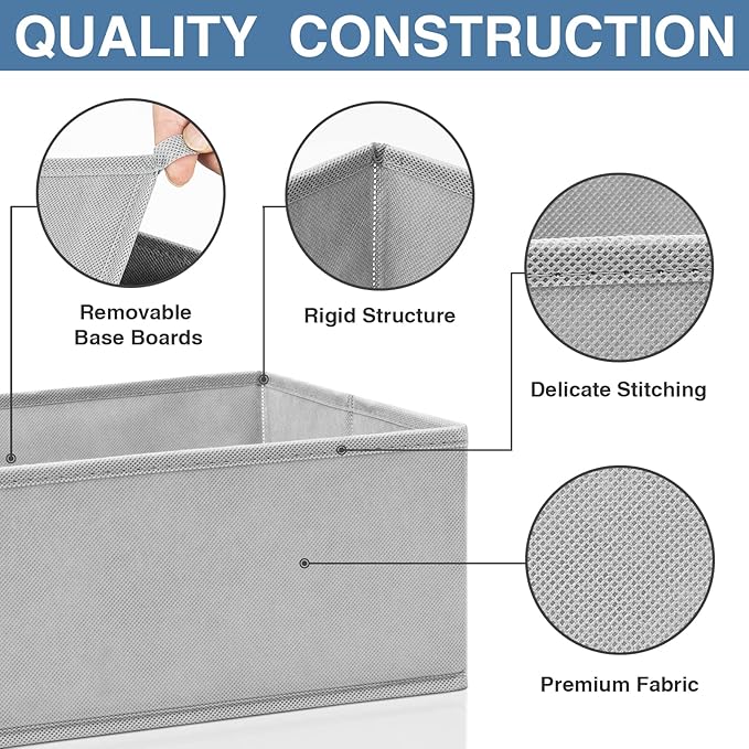 Criusia Drawer Organizer Clothes 24 Pack, Fabric Closet Organizers and Storage - Image 6
